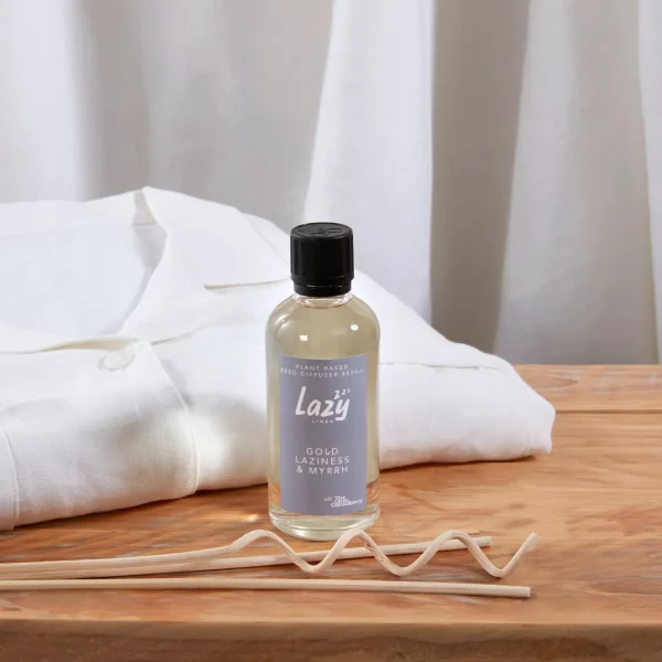 Lazy Linen Gold, Laziness & Myrrh Reed Diffuser Refills Twin Pack