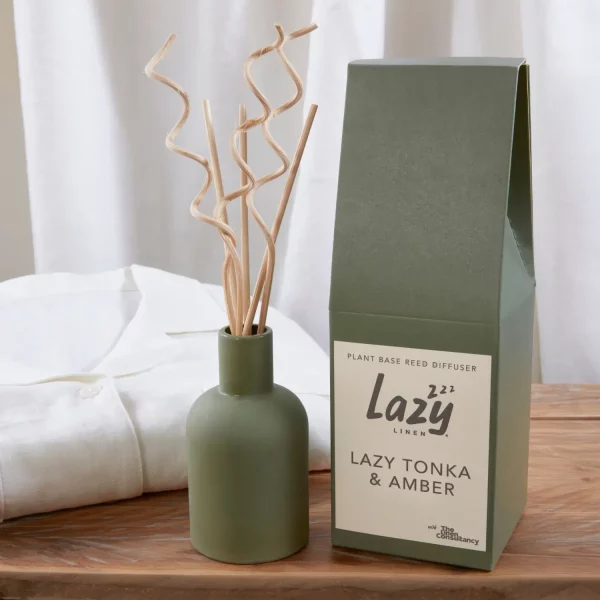 Lazy Linen Tonka & Amber Ceramic Reed Diffuser