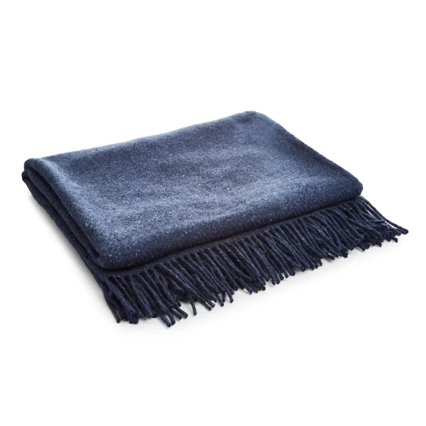 Liddell Mohair Maritime Crolly Navy Tweed Blanket