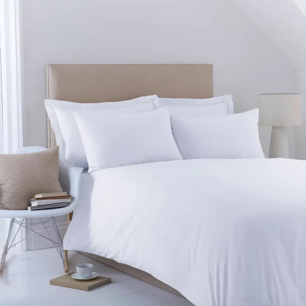 Complete white Martex Percale Duvet Cover & Pillowcase Set