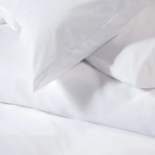 Hotel Pure Luxury Cotton Percale Plain Flat Sheet Detail