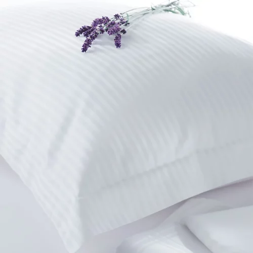 Hotel Pure Luxury Cotton Percale Satin Stripe Pillowcase Oxford