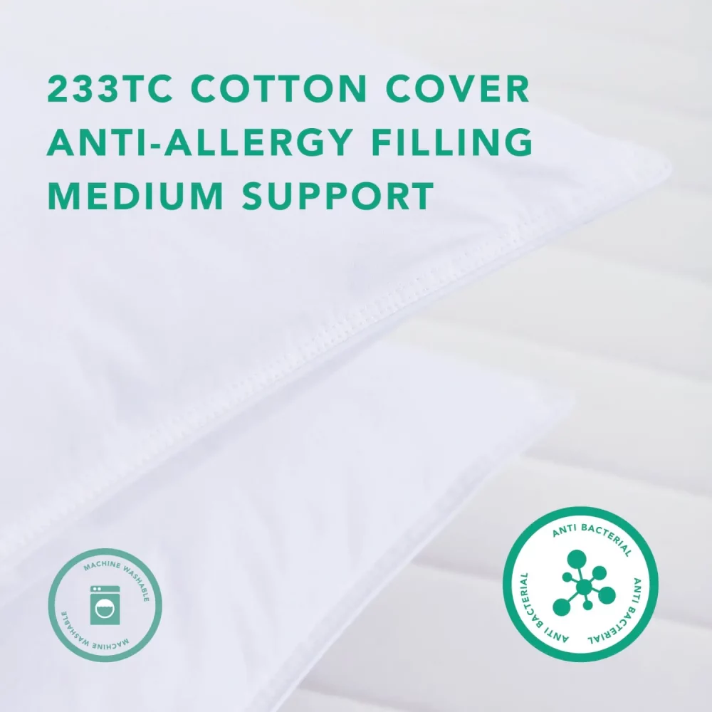 Vision Essentials Anti Allergy Pillow Pair Close Up