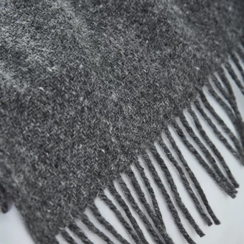 V-BLK-L-MT-MS-LID 03 Mohair Magery Slate Grey Tweed Blanket