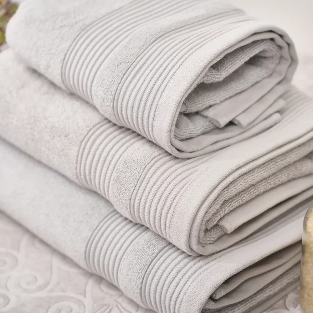 ecopure 100% Cotton 650GSM Solid Grey Towels