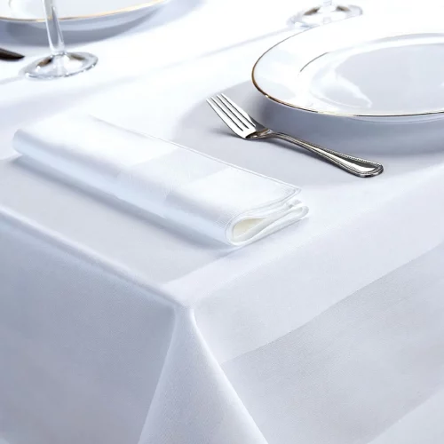 Hotel Pure Luxury Satin Band Napkin On Table