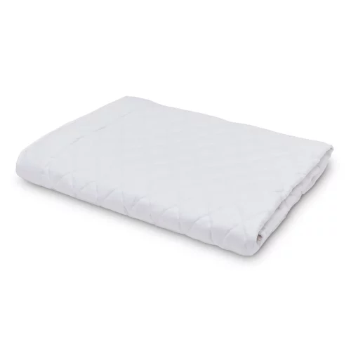 A 4 tog cot bed wool duvet from Martex Baby on a white background. The duvet is folded up.