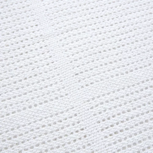 A close up of a white Clair De Lune cotton cellular blanket