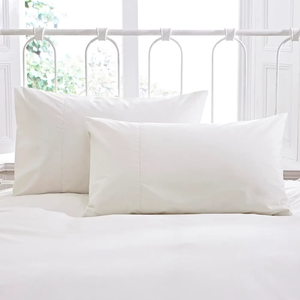 Ivory Pillowcases from the Martex Lucinda Embroidered Duvet Cover Set